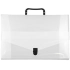 JAM Paper Briefcase, Small, 10 x 15 x 2, Clear, 2 Pack (2015 001g)-Clear