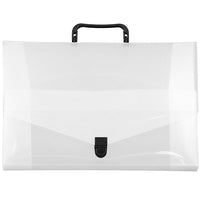 JAM Paper Briefcase, Small, 10 x 15 x 2, Clear, 2 Pack (2015 001g)-Clear