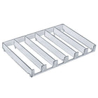 Azar Displays 6-Compartment Modular Tray Inserts, 2 Pack (225906)-Dimensions: 1.12"H x 11.75"W x 7.87"D