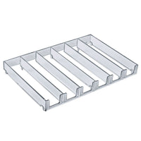 Azar Displays 6-Compartment Modular Tray Inserts, 2 Pack (225906)-Dimensions: 1.12"H x 11.75"W x 7.87"D