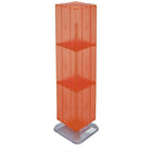 Azar Displays 60" x 14" x 14" 4-Sided Interlocking Pegboard Display, Orange (701464-ORG)-4-sided pegboard interlocking counter unit and sits on a revolving 20" diameter weighted base