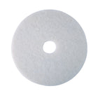 3M Professional Floor Cleaning Pads for Polishing - White - 17" - 5 Pack-Used for light cleaning to help remove soil and scuff marks with minimal dulling of finish