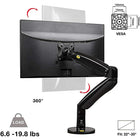 North Bayou 22"-35" Gas Strut Monitor Desktop Mount with USB Port - F100A-Upright lift distance: 13.5"