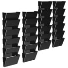 Storex Eco-Friendly Wall Files - Letter Size - Black - 24 Pack - 4 Sets of 6-Holds letter size documents and folders