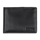 Roots Men's Slim Bifold Wallet with Zipper Pocket - Black-Black - Leather