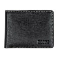 Roots Men's Slim Bifold Wallet with Zipper Pocket - Black-Black - Leather