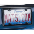 WeatherTech ClearCover License Plate Frame and Cover, Brushed Stainless and Black-6" x 12" (15cm x 30cm)