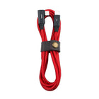 JCPal FlexLink USB-C to USB-C Charge/Sync Braided Cable,  2m, Red/Black-Durable braided jacket