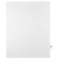 Mark Maker Legal Exhibit Index Tab White Single Tabs, 1/15th Cut, Letter Size, No Holes, Number 118, 25 Pack-White Single Tabs, 1/15th Cut
