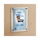 Azar Displays Acrylic Standoff Sign Holder, 18" x 24" (105524)-Made from acrylic (3/16" thick)
