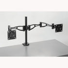 Fellowes Professional Dual Monitor Arm (8041701)-Elevates LCD monitors from 3-1/2" to 16-1/2" above the desk with a reach of 2-1/2" to 27"