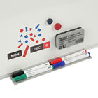 MasterVision Magnetic Accessory Kit for Whiteboards - Basic Edition-Kit includes: dry-erase markers, eraser, date magnets, tape, data card holders, and shapes and icons
