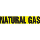 Self-Stick Vinyl Pipe Markers, Natural Gas, SAV459, 4 Pack-Colour - Black on Yellow