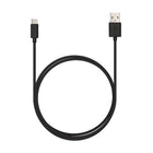 Veho Pebble USB-A to USB-C Charge and Sync Cable - 1-m/3.3-ft - Black-Features a soft Taction rubber finish for durability perfect for business users, students and general use