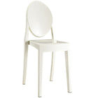 Nicer Furniture Louis XVI Ghost Side Chair - White - 4 Pack-Solid White Finish