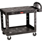 Rubbermaid - Flat Shelf Heavy Duty Utility Cart - 4505-00 - 2 Tiers - 17-1/4" x 38-1/10" x 38-1/2" - 500 Lbs. Capacity-Capacity: 500 lbs.