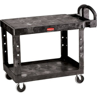 Rubbermaid - Flat Shelf Heavy Duty Utility Cart - 4505-00 - 2 Tiers - 17-1/4" x 38-1/10" x 38-1/2" - 500 Lbs. Capacity-Capacity: 500 lbs.