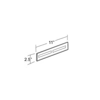 Azar Displays 2.5" x 11" Acrylic Wall Mount Nameplate Acrylic Sign Holder, 10 Pack (122020)-Used to displays information on walls and doors, maximizing advertising opportunity