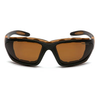 Carhartt Cartage Safety Eyewear Glasses, Sandstone Bronze, 6 Pack-Scratch resistant polycarbonate lens with a black/camo frame