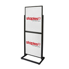 Futech BH-55F Floor Sign Holder, 60" x 24" x 15", Matte Black-Frame size: 22"W x 28"H
