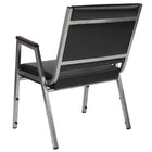 Flash Furniture HERCULES Series Black Antimicrobial Vinyl Bariatric Medical Reception Arm Chair-Brown Antimicrobial Fabric Upholstery