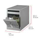 SentrySafe Depository Security Safe - 0.23 Cu. Ft. - Beige-Bottom side steel piano hinge for added security