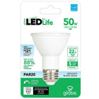 Globe 6W LED For Life Light Bulb, PAR 20 (31864)-7W eq. 50W