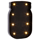 Truu Design Bistro Mason Jar Chalkboard Marquee LED Light, 12 inches, Black-Measures 8" x 12" x 2" (L x H x W) in dimensions