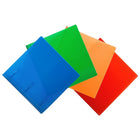 JAM Paper Assorted 3" Plastic 3 Ring Binders, Red, Green, Blue & Orange, 4 Pack-3 Ring Circle Clips