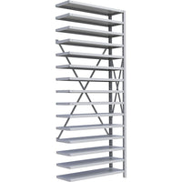 Metalware RK344 Boltless Shelving Unit, 15-Shelves, 36" x 12" x 88", Light Grey-Adjustable shelving system that provides high strength, yet economical storage capacity for your needs
