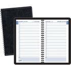 Staples Undated Wirebound Daily Planner - Black - 4-7/8" x 8" - Bilingual-12-months: January - December (undated)