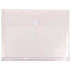 JAM Paper Plastic Envelopes with VELCRO Brand Closure, 1 Expansion, Letter Booklet, 9.75 x 13, Clear Poly, 12 Pack (218V1CL)-Clear