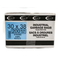 Eco II Garbage Bags - Strong - Blue - 30" x 38" - 200 Pack-30x38