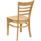 Flash Furniture HERCULES Series Ladder Back Natural Wood Restaurant Chair-.625'' Thick Beechwood Seat