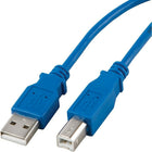 6' 480 Mbps USB 2.0 A/B Cable, Blue-6 Foot