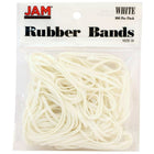 JAM Paper Rubber Bands, #33 Size, White Rubberbands, 300/Pack (333RBwhg)-Size: 33 (3 1/2 x 1/8 inches)