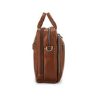 Samsonite Classic Leather Toploader 15.6", Cognac-12" x 16" x 5"
