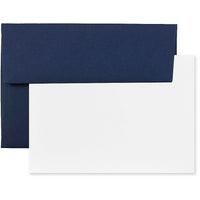 JAM Paper Stationery Set with 100 White Cards and 100 A7 Envelopes, Navy Blue, 100 Sets Pack (304624616g)-Navy blue