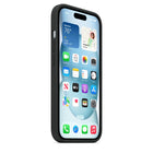 Apple iPhone 15 Plus Silicone Case with Magsafe - Black-Colour: Black