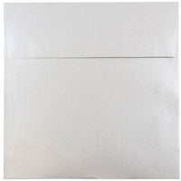 JAM Paper 8.5 x 8.5 Square Envelopes, Stardream Metallic Silver, 50 Pack (V018318I)-Silver stardream metallic envelope