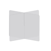 Mark Maker 4 Way Table Divider - 42" L x 42" W x 31.5" H - 1/4" clear acrylic - no pass throughs-Social distancing for up to 4 people
