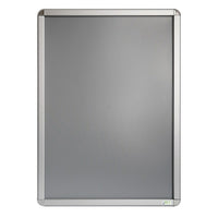 SECO Snap Poster Frame Case, Rounded Corners, 24 x 36 Inches, Silver-Quick snap spring hinged front load frame makes it quick and easy to switch posters and pictures
