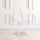 Flash Furniture Ghost Side Chair - Transparent-Floor Protector Plastic Glides