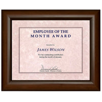 St. James Awards & Certificate Frame -  for 8.5" x 11" Letter Size Documents - Milano Cherry-Perfect for displaying St James certificates (8-1/2 x 11")