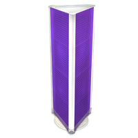 Azar Displays 60" x 16" 3-Sided Pegboard Floor Display, Purple (700450-PUR)-Sits on revolving base