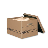 Staples 100% Recycled Storage Box, 8 Pack-Light duty stacking strength with double bottom, double end, single-side construction for storage, with or without shelving