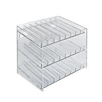 Azar Displays 12"W x 10.5"H x 8"D Cosmetic Display, 24 Compartments (222683)-3-tiered with 24 compartments measuring 1-1/4" W