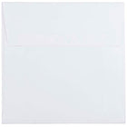 JAM Paper 5.5 x 5.5 Square Envelopes, White, 250 Pack (28415H)-Regular white square envelope