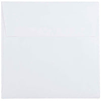 JAM Paper 5.5 x 5.5 Square Envelopes, White, 250 Pack (28415H)-Regular white square envelope