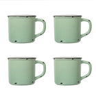 CTG Brands Ceramic Enamel Look Mug Set, Mint Green, 4 Pack-Packaging: includes 4 mugs in total, complete the set